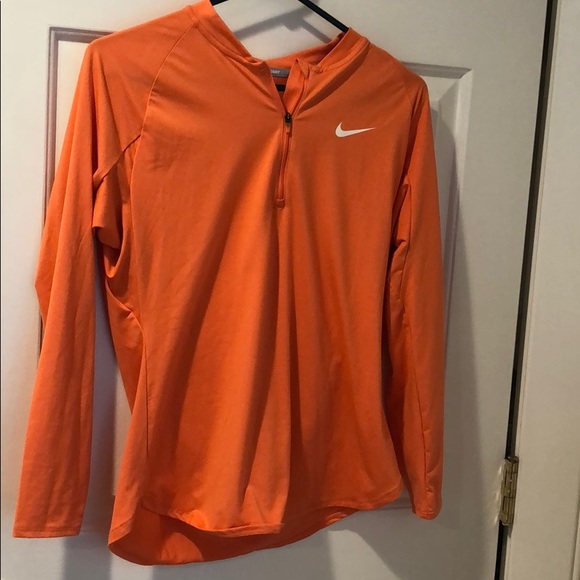 Neon orange nike half zip Clearance